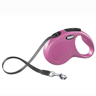 Flexi New Classic 5 m Otomatik Köpek Tasması (S) Pembe