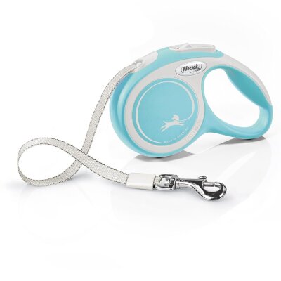 Flexi New Comfort 5 m Otomatik Köpek Tasması (M) Açık Mavi
