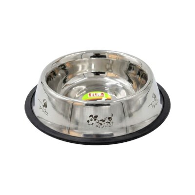 Flip Kaymaz Tabanlı Çelik Kedi-Köpek Mama-Su Kabı 235 ml