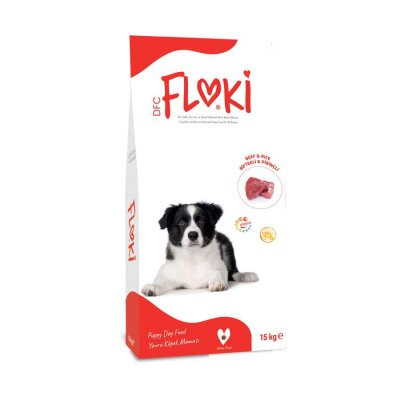 Floki Biftekli ve Pirinçli Yavru Köpek Maması 15 kg
