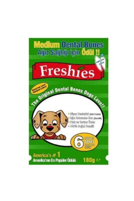 Freshy Ağız Kokusu Önleyici Yeşil Dental Kemik 7 Adet