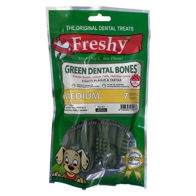 Freshy Ağız Kokusu Önleyici Yeşil Dental Kemik 7 Adet