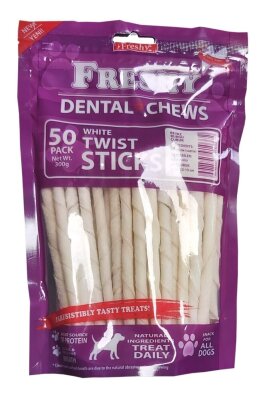 Freshy Beyaz Burgu Dental Çubuk 13 cm 50'li 300 gr