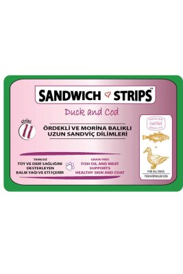 Freshy Ördekli Morina Balıklı Sandviç Dilim Köpek Ödülü 80 gr
