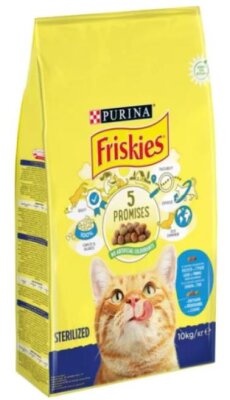 Friskies Kısırlaştırılmış Somonlu ve Sebzeli Kedi Maması 10 kg