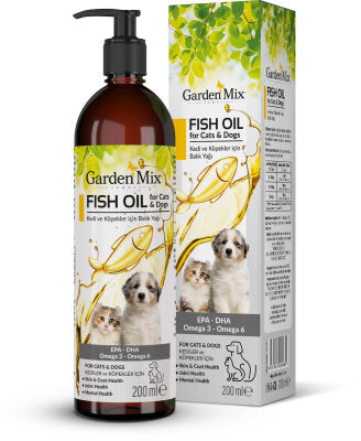 Garden Mix Omega 3-6 Kedi ve Köpek Somon Yağı 200 ml