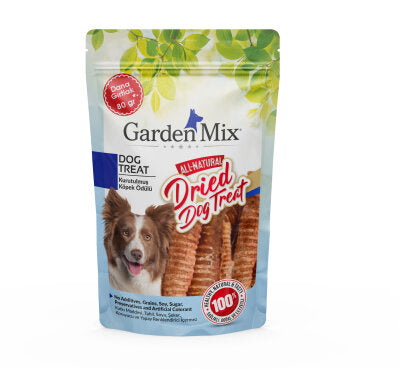 Garden Mix %100 Doğal Kurutulmuş Dana Gırtlak Köpek Ödülü (80 gr)