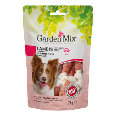 Garden Mix Kuzu Sargılı Köpek Çiğneme Kemik Ödülü (75 gr)