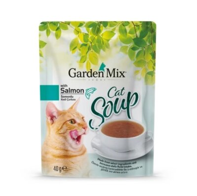Garden Mix Somonlu Sıvı Kedi Çorbası Ödülü 40 gr