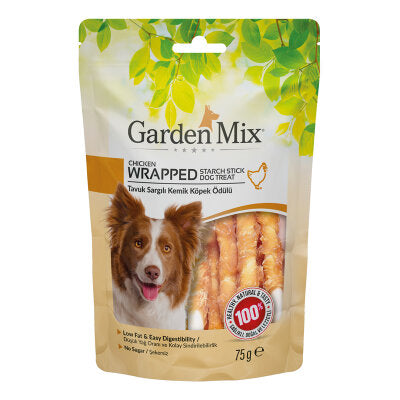 Garden Mix Tavuk Sargılı Köpek Çiğneme Kemik Ödülü (75 gr)