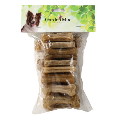 Garden Mix Preslenmiş Deri Köpek Çiğneme Kemiği (8 cm, 20'li)
