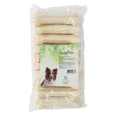 Garden Mix Sütlü Presli Deri Köpek Çiğneme Kemiği 12 cm 10'lu