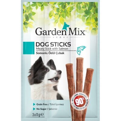 Garden Mix Tahılsız Somonlu Köpek Ödül Stick'i 3 Adet 11 gr