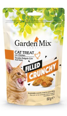 Garden Mix İçi Dolgulu Tavuklu Çıtır Kedi Ödülü 60 gr