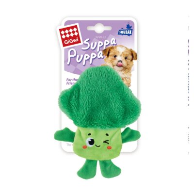 Gigwi Suppa Puppa Brokoli Sesli Peluş Köpek Oyuncağı
