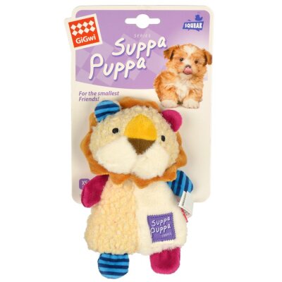 Gigwi Suppa Puppa Sesli Peluş Aslan Yavru Köpek Oyuncağı (16 cm)