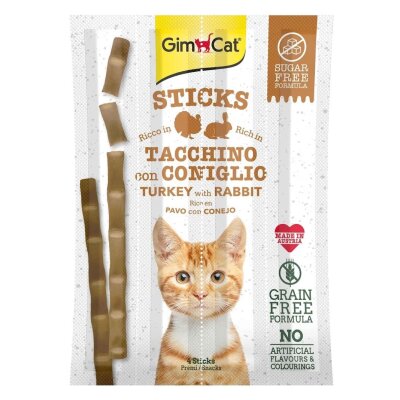 Hindili Tavşanlı Tahılsız Yumuşak Kedi Ödül Çubuğu 4 x 20 gr