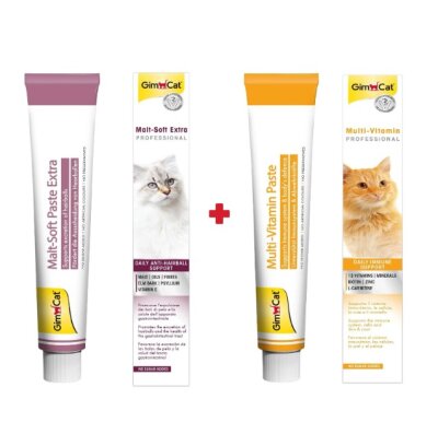 GimCat Malt + Multivitamin Macunu 2'li Kedi Bakım Seti 100+100 gr
