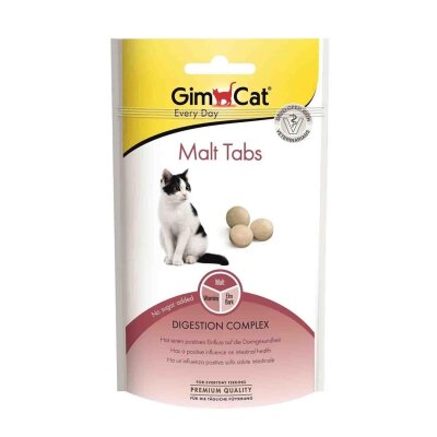 Gimcat Tüy Yumağı Destekli Malt Kedi Ödül Tableti 40 gr