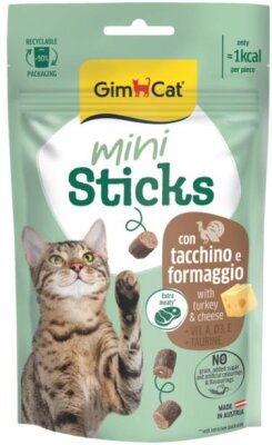 Gimcat Mini Sticks Hindili ve Peynirli 50 gr Kedi Ödül Çubuğu