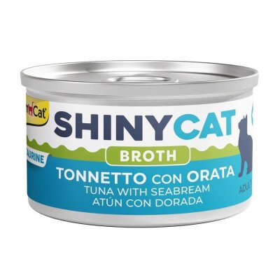 Gimcat ShinyCat Soslu Ton ve Çipura Balıklı Kedi Konservesi 70 gr