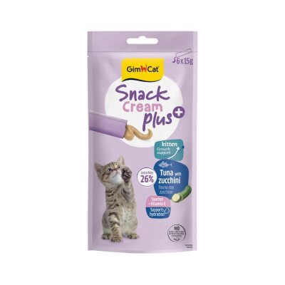 GimCat Snack Cream Ton Balıklı Kabaklı Yavru Kedi Ödülü 6x15 gr
