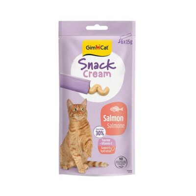GimCat Snack Cream Somonlu Kedi Ödülü 6x15 gr