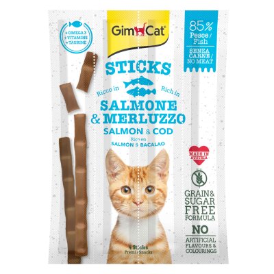 Somon ve Morinalı Tahılsız Kedi Ödül Çubuğu 4 x 20 gr