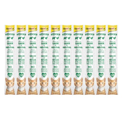 GimCat Tahılsız Kuzu Etli Yumuşak Kedi Ödül Çubuğu 10'lu