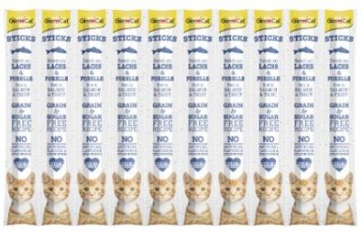 Gimcat Tahılsız Somonlu Yumuşak Kedi Ödül Çubuğu 10'lu