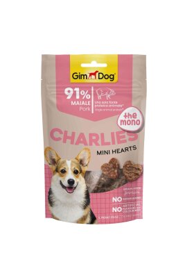 Gimdog Mini Hearts Tek Protein Domuz Etli Köpek Ödülü (70 gr)