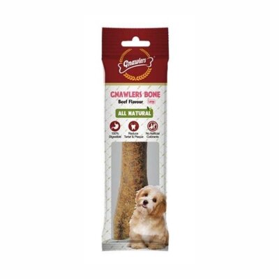 Gnawlers Biftek Aromalı Köpek Ödül Kemiği 20 cm 265 gr (L)