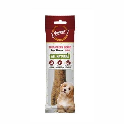 Gnawlers Kolajenli Biftekli Köpek Ödül Kemiği M 12,5 cm 95 gr