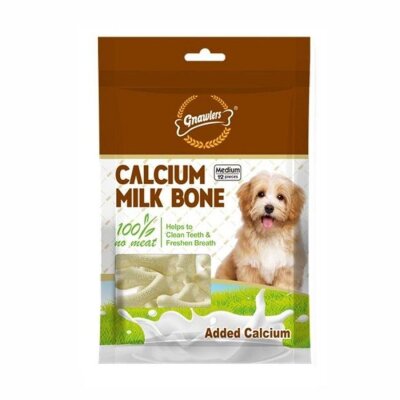 Gnawlers Kalsiyumlu Sütlü Köpek Ödül Kemiği 7,5 cm 12'li (M)