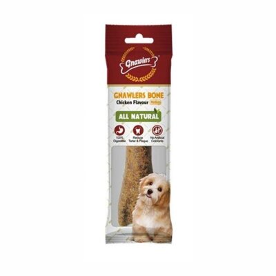 Gnawlers Tavuk Aromalı Köpek Ödül Kemiği 12,5 cm 95 gr (M)