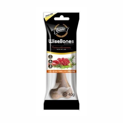 Gnawlers Geyik ve Biberiyeli Tahılsız Köpek Ödül Kemiği 40 gr (M)