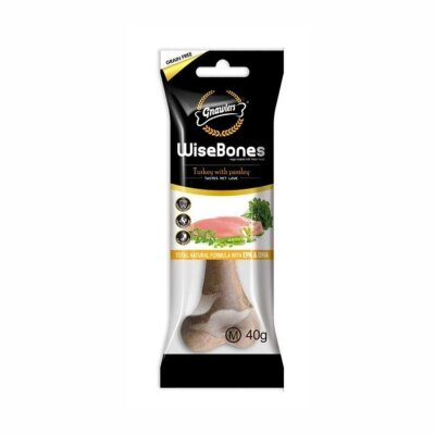 Gnawlers Hindi ve Maydanozlu Tahılsız Köpek Ödül Kemiği 40 gr (M)