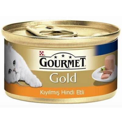Yetişkin için Kıyılmış Hindi Etli 85 gr Yaş Kedi Maması