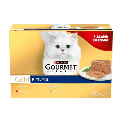 Gourmet Gold Kıyılmış Karışık Yetişkin Kedi Konservesi 85 gr x 2