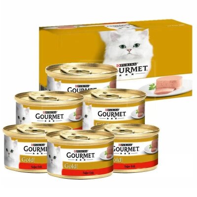 Gourmet Gold Kıyılmış Sığır Etli Kedi Konservesi 85 gr (6 Al 5 Öde)