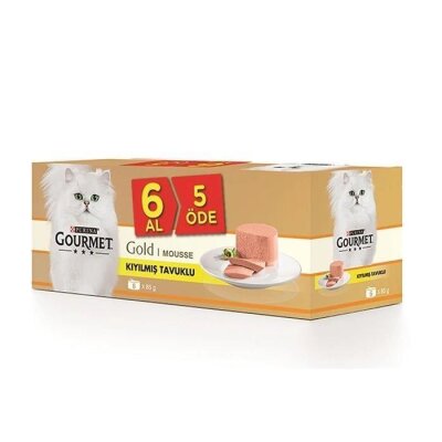 Gourmet Gold Kıyılmış Tavuklu Kedi Konservesi 85 gr (6 Al 5 Öde)
