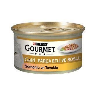Parça Etli Soslu Somon-Tavuklu 85 gr Yaş Kedi Maması