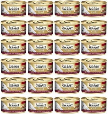 Gourmet Gold Parça Etli Soslu Tavuk ve Ciğerli Mama 85 gr x 24 Adet