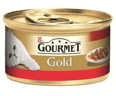 Gourmet Gold Parça Sığır Etli Soslu Kedi Konservesi 85 gr