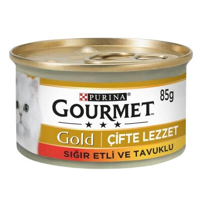 Gourmet Gold Sığır Etli ve Tavuklu Kedi Konservesi 85 gr