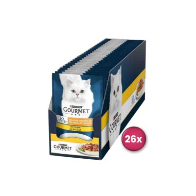 Gourmet Perle Izgara Tavuklu Soslu Kedi Konservesi 26x85 gr