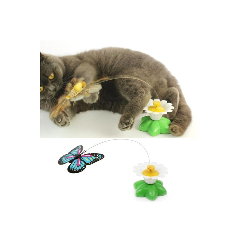 Pilli Dönen Kelebek Hareketli Kedi Oyuncağı