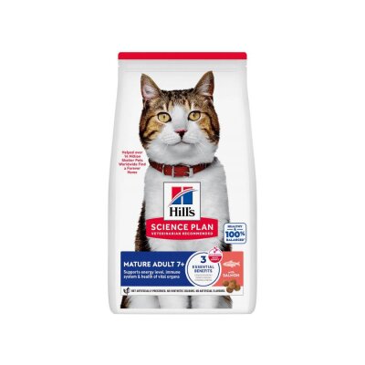 7+ Yaşlı Kedi için Somonlu Kuru Mama, 1,5 kg