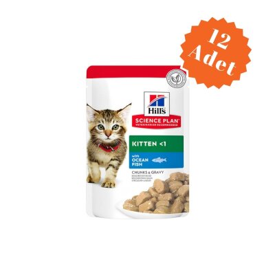 Hill's Science Soslu Okyanus Balıklı Yavru Kedi Yaş Mama 85 gr x 12