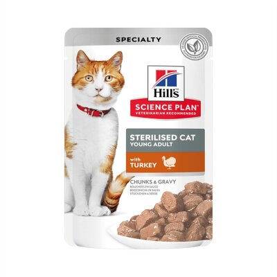 Hill's Science Soslu Hindili Kısırlaştırılmış Kedi Yaş Maması 85 gr